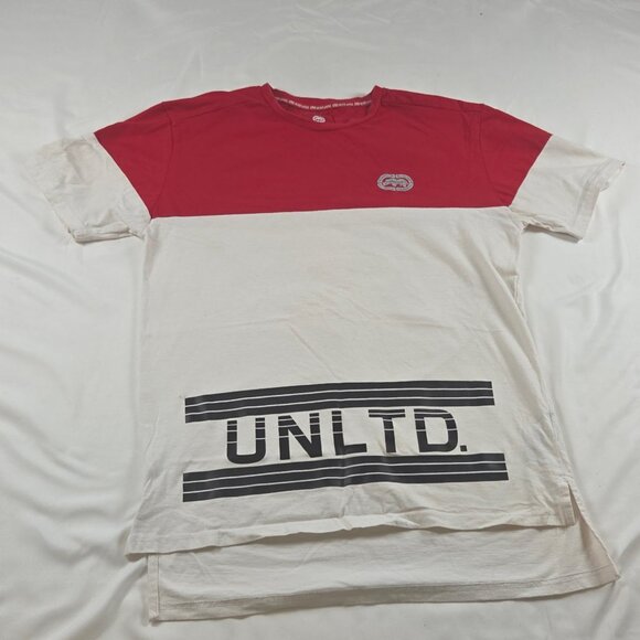Ecko Unltd XL Tee Men’s Red/White UNLTD Logo Graphic Hip Hop Streetwear - Picture 1 of 4